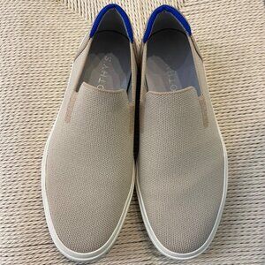 Rothys Unisex Knit Slip On Sneakers Size M8 W9.5 Beige Casual Classic Shoe